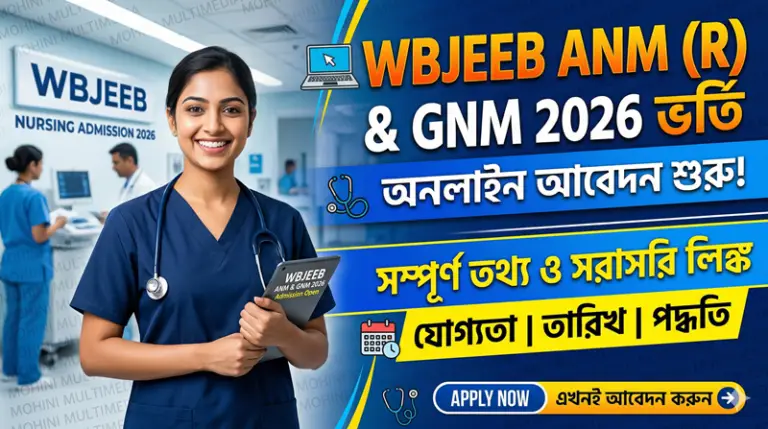 ANM & GNM Nursing 2026 Online Apply WBJEEB