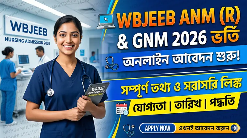 WBJEEB ANM and GNM Admission 2026 Online Apply - Mohini Multime